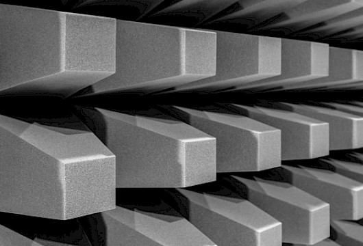 Frustum-shaped E&C absorbers made of polyurethane Frustum-shaped E&C absorbers made of polyurethane